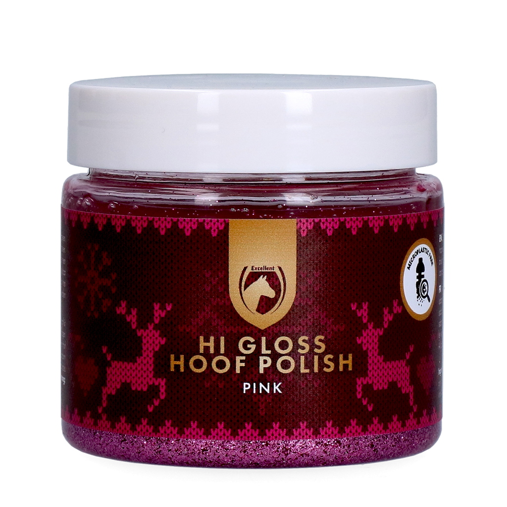 Excellent Horse Christmas Hi Gloss Hoof Polish Pink 150 ml