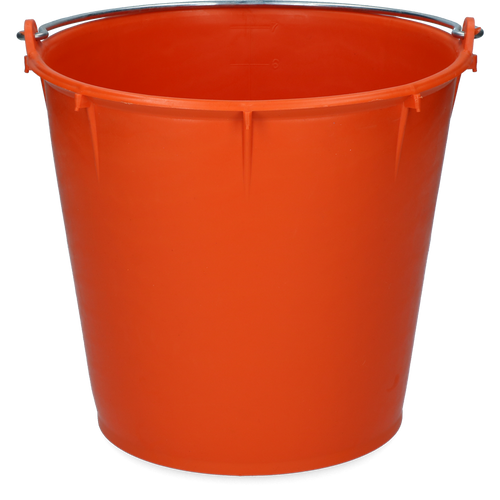Bucket 7 l with handle Orange