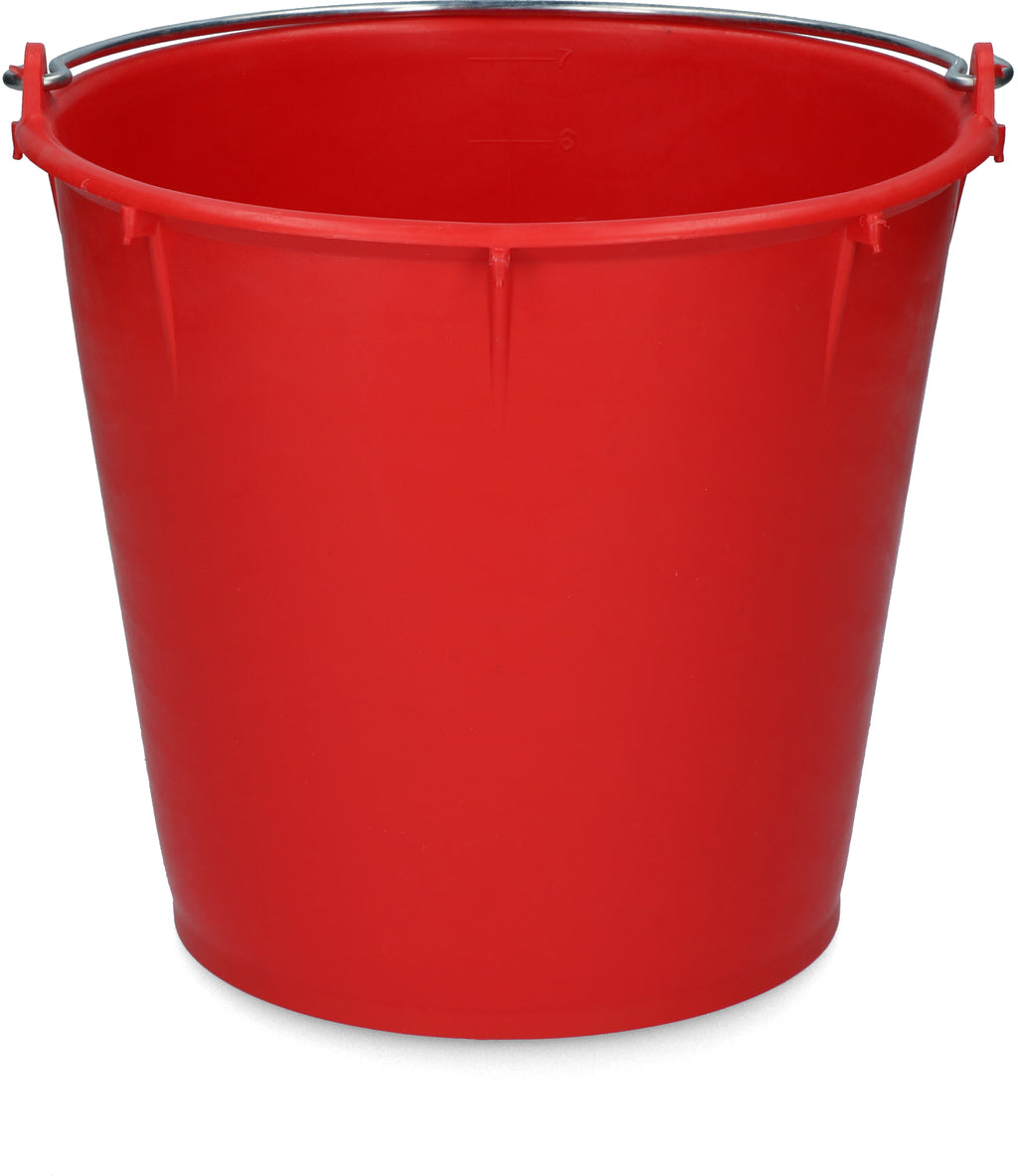 Bucket 7 l with handle Red