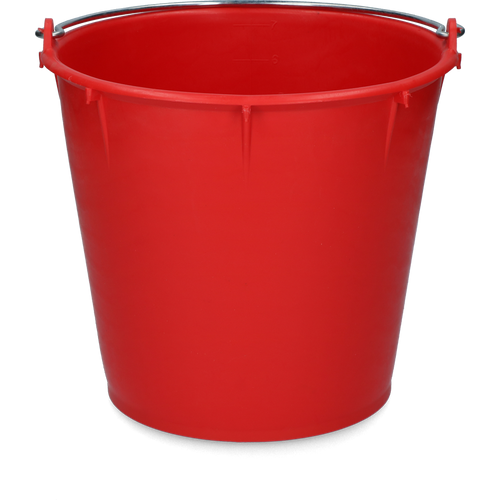 Bucket 7 l with handle Red