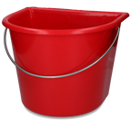 Bucket with flat side 15 l Red