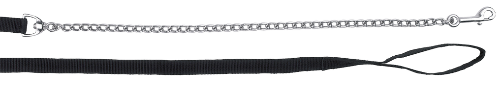 Lead rope with chain black 250 cm