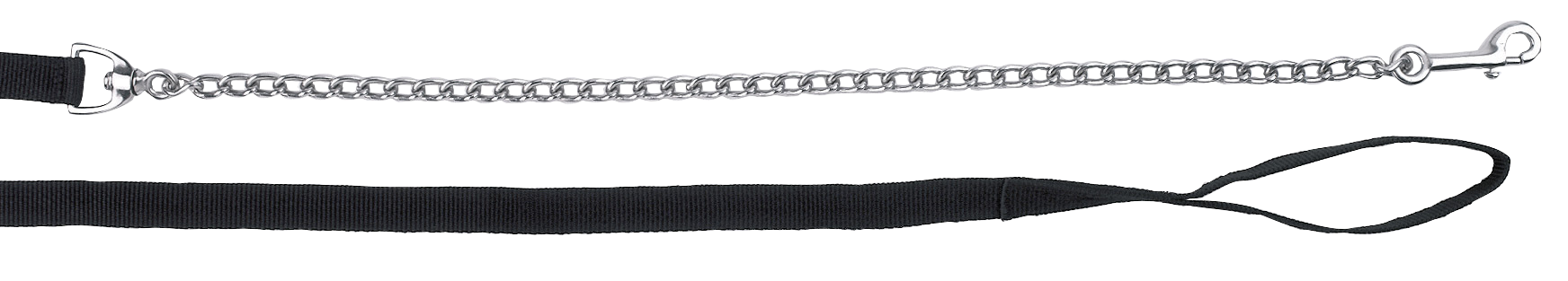 Lead rope with chain black 250 cm