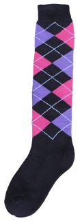 Riding sock RE d.grey/pink/lila 43-46
