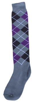 Riding sock RE grey/black/lila 43-46