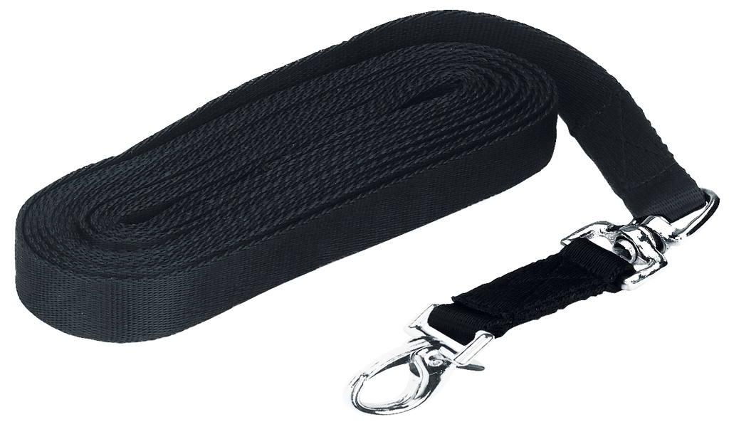 Lunge lux black with snap hook