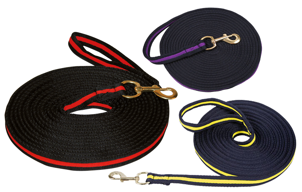 Lunge Whip soft lux black with muskuton 8 m Purple