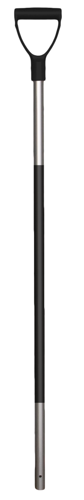 Manure fork handle aluminium 115 cm with rubber grip Black handle