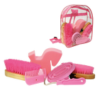 Grooming kit with 7 products in backpack pink