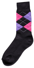 Equestrian Socks d.grey/pink/purple 43-46