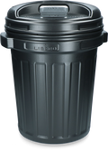 Storage Bucket with lid Black 40 litres Black