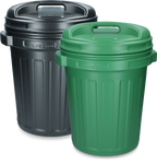 Storage Bucket with lid Black 40 litres Black