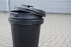 Storage Bucket with lid 70 litre Black