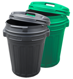 Storage Bucket with lid 70 litre Green