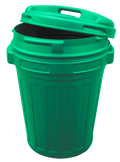 Storage Bucket with lid 70 litre Green