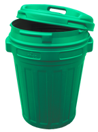 Storage Bucket with lid 70 litre Green