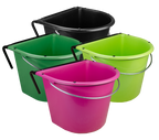 Feed trough 15 l with hook and handle Black