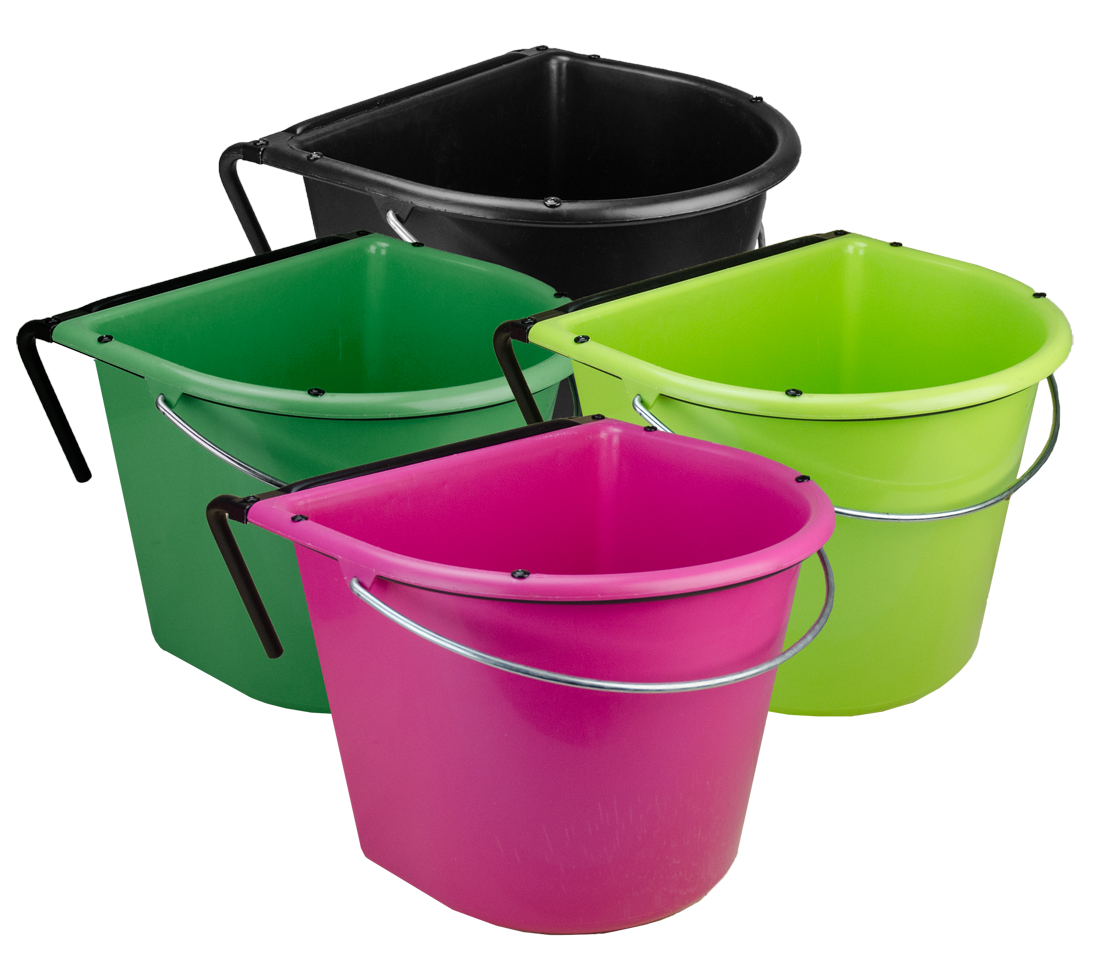 Feed trough 15 l with hook and handle Green