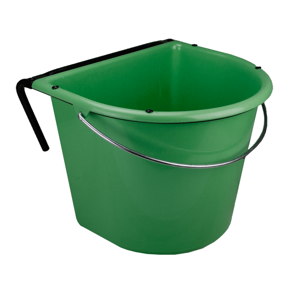 Feed trough 15 l with hook and handle Dark Green