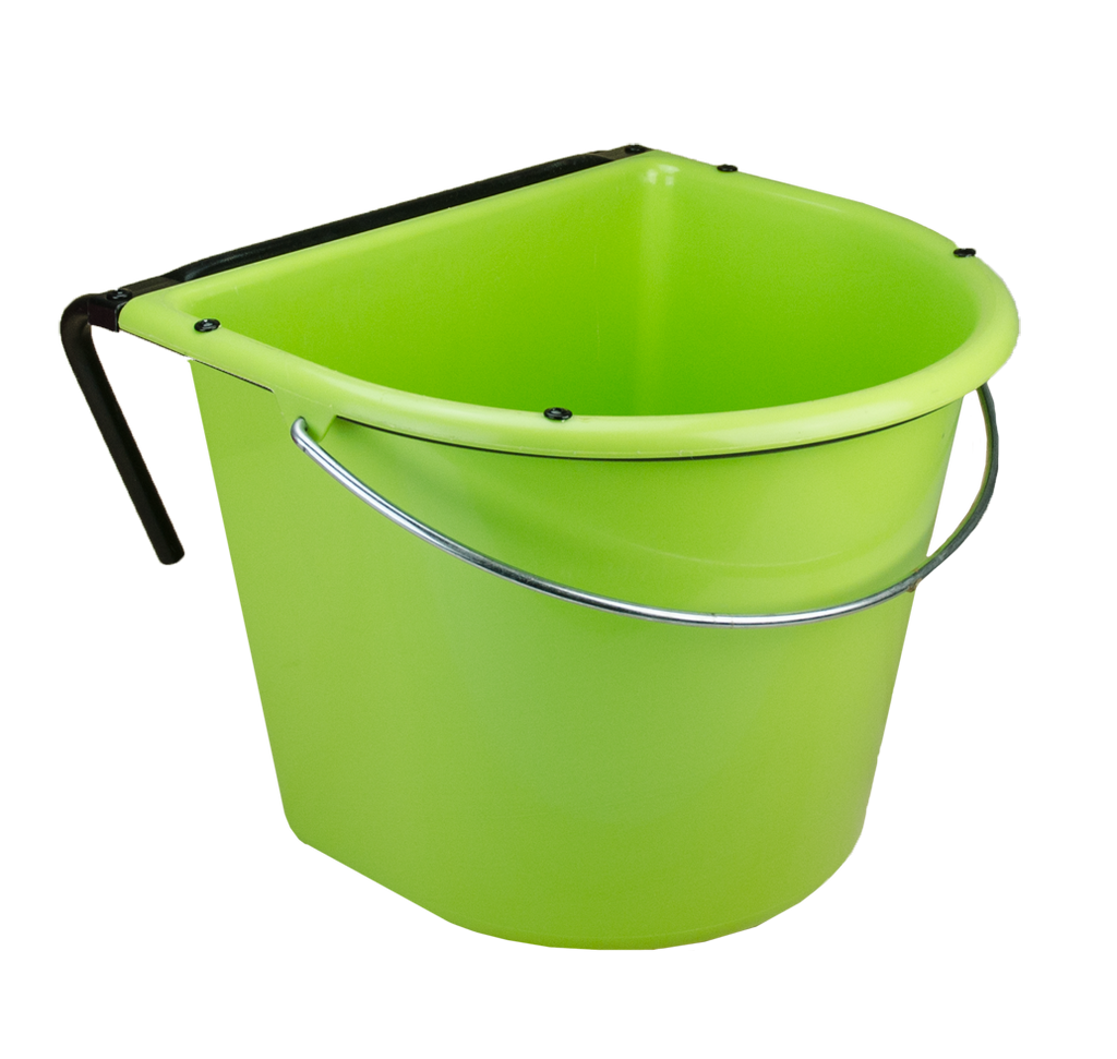 Feed trough 15 l with hook and handle Green